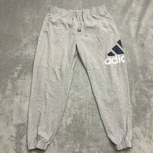 Adidas Men’s Jogger Sweatpants Gray Logo Graphic Athletic Pants Size XXL